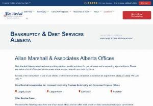 Allan Marshall & Associates Inc. Licensed Insolvency Trustee - Allan Marshall & Associates Inc. administers bankruptcies, consumer proposals, and other insolvency services throughout Alberta, British Columbia and the Maritime provinces.