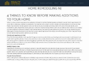 Home Remodeling NJ - when it comes to rehabs and home additions NJ contractors like Realty Improvements, the best general contractor NJ has around, have been providing clients with some of the best quality work available for years.