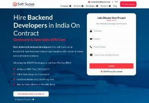 Hire Backend Developers in India On Contract - Hire dedicated backend developers from Soft Suave on an hourly/full-time basis and enhance your business with secure & robust web and mobile solutions.