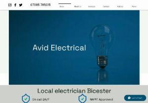 Avid Electrical - Avid Electrical is a local Bicester base electrical contractor, specialising in domestic work such as rewires, consumer unit upgrades, lighting, sockets and EICR. Get in touch to find out more.