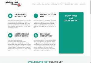 Hire Car For Driving Test With DVSA Qualified Instructors - Here you can hire car for driving test service available. They have DVSA cancellations and emergency driving test dates available. Use this service and get in touch with us for further details.