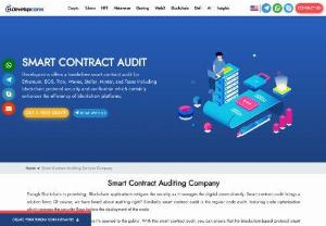Smart Contract Audit Company - Developcoins, a top-notch company, has offering all cryptocurrency and blockchain development solutions. Along with smart contract development work, our expert is offering complete #smartcontractaudit services and solutions. Our experienced smart contract development team believes in secure code-developed secure smart contracts.