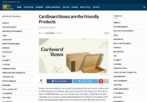 Cardboard Boxes are the Friendly Products - Cardboard Boxes are the most refined products. Moreover, it brings diversity and creativity to the range of products as well.