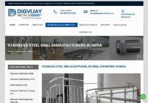 Stainless Steel Grill Manufacturers in India - Digvijay Metals are manufacturers and suppliers of stainless steel grill, ss grill, steel window grill, stainless steel balcony grill, stainless steel staircase grill, ss safety grill, stainless steel designer grill in Mumbai, India.