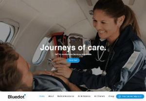 Bluedot Air Ambulance - In both our charter and commercial air ambulances in the United Arab Emirates, we offer full high-tech medical equipment and a completely advanced medical facility.