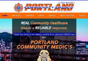 PORTLAND COMMUNITY MEDICS - COMMUNITY EMT'S Keeping EMS resources available and Emergency Rooms open for life threatening emergency patients. Sideline care for sporting or community events. Simple healthcare checks right on site. Coming to you when 911 is the wrong option for a suspected illness or basic medical need.