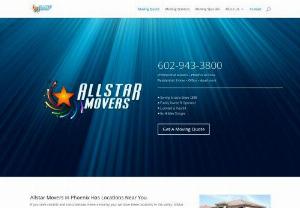 AllStar Movers - Phoenix Movers - Full Service Professional Moving Services For All Of Arizona - We provide full service professional moving services for Phoenix Arizona. We offer discounts for return customers, seniors, and Military. We have been providing professional moving services in Phoenix since 1996. Call us today 602-943-3800