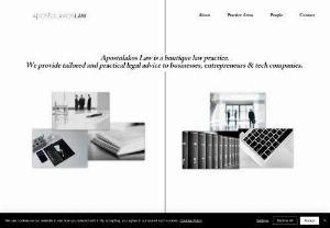 Apostolakos Law - Apostolakos Law is a boutique law practice. We provide tailored and practical legal advice to businesses, entrepreneurs & tech companies.