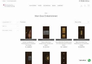 Main Door Embellishment | Main door Accessories | Home decor - One of the best ways to give your door a makeover is by embellishing them with decorative patterns. These main door embellishments are brass and hence lend the door and the surrounding space a rich, grandiose look.