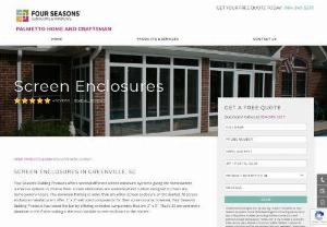 screen enclosures in Greenville, SC - Give your family the gift of a beautiful shared space they can all enjoy. It's easy when you partner with Palmetto Home & Craftsman, your first source for professionals designed and installed sunrooms in Taylors, SC.