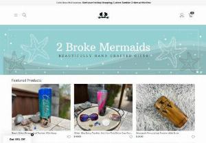 2 Broke Mermaids - At 2 Broke Mermaids we make beautiful Epoxy resin and non resin tumblers and gifts. From tumblers, wine glasses, Serving trays and coasters and other fun gifts to keep for yourself or give to those special people in your life.