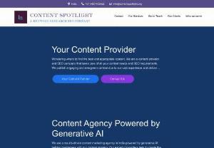 Content Spotlight: A Keyword Research SEO Company - Content Spotlight is a content marketing and SEO agency focussed on keyword research,  content writing,  content marketing,  link building,  SEO and SEM. Content Spotlight helps online business websites gain visibility and prominence by increasing organic traffic.