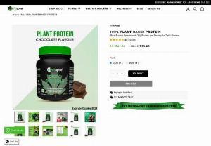 Plant Protein Powder For Muscle Building | Chocolate - India,s first family-owned vegan health and wellness brand Fitspire give the best quality Plant Protein powder made with pea protein(20g protein per serving). Vegan-friendly Protein blended with standardized plant-based extracts for daily nutrition and fitness. Contains digezyme, flax seeds for weight loss, and ashwagandha for vitality. Gluten, soya, and sugar-free plant protein are available in Chocolate flavor. Buy online at the best price in India.