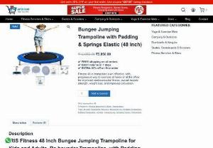 Bungee Jumping Trampoline with Padding & Springs Elastic (48 Inch) - Fitness 48-in trampoline is an effective, safe, progressive way to exercise at home or at the office for improved cardiovascular fitness, overall muscle strength, weight loss, and improved circulation.