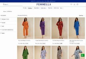 Co-Ord Sets Women - Co-ord sets for women are available in multiple sizes and colors at Femella online store.