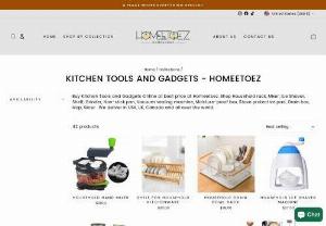 KITCHEN TOOLS AND GADGETS - HOMEETOEZ - Buy Kitchen Tools and Gadgets Online at best price at Homeetoez. Shop Household rack, Mixer, Ice Shaver, Shelf, Grinder, Non-stick pan, Vacuum sealing machine, Moisture-proof box, Stove protective pad, Grain box, Mop, Slicer . We deliver in USA, UK, Canada and all over the world.