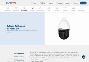 18x Optical Zoom Pan PTZ Camera in India - Safeprocctv - Safeprocctv 18X optical zoom network PTZ camera for monitoring and tracking wide areas, CMOS, HD network video, Edge storage, anti-tampering system, Intrusion detection, etc in India.