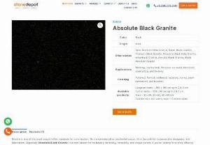 Absolute Black Premium Granite - Absolute black granite is a rough and tough stone that does not require much maintenance over time. This stone is used for a variety of purposes, including home stairs, business offices, kitchen countertops, and so on. Black granite is the perfect design colour for home d�cor.