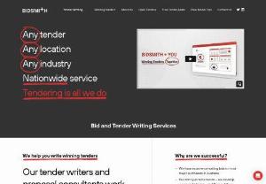 Bidsmith Tender Writing - Bidsmith is a team of tendering specialists. Tendering is different to marketing, graphic design or copy writing as it includes strategic and commercial aspects. Our team brings the experience you need to write a compelling tender response, expression of interest or similar proposal. We partner with you to help you win work and grow your business. For any tender, in any industry, our team increases your potential to win.