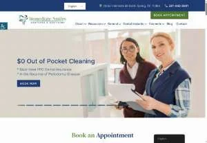 Screenshot of Immediate Smiles Dentures & Dentistry