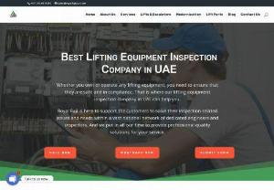 LIFTING EQUIPMENT INSPECTION IN DUBAI - We are the leading independent elevator company with 15+ years of professional experience. We have the complete elevator solution to meet your needs, including new residential, commercial, and affordable home elevators, repairs and maintenance, modernization and AMC (Annual Maintenance Contract). Our services are unique to each architectural design and type of building, but our specialty is in providing top-tier standard service.