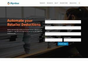 AR Deduction Management Software | iNymbus - iNymbus is a fully automated deduction management system for retail vendors. Take control of shipping & chargeback disputes with retailers. Learn more now!