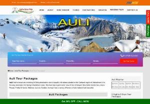 Auli Tour Package - Auli: Auli is known as a trekking & Skiing destination and a beautiful hill station situated in the Garhwal region of Uttarakhand. It is the only destination for Skiing in Uttarakhand state. The town has a panoramic view of the Himalayan Mountains Nanda Devi, Mana Parwat, Trishul & Kamet. Between June to October, the town has a variety of flowers which makes it look beautiful.