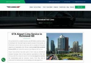 Airport Limo Richmond Hill - Airport Limo GTA serve you with an exceptional limousine experience at reasonable prices. We are leading to airport limo service in Richmond Hill, with deluxe limousines at disposal all the time.