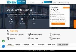 Snowflake Online Training || IT courses || Project support || Job Support || live class || IT experts - Snowflakes Online Training from edissy provides online classes from real time experts with real time projects, job support, live class, Software courses. we also give training about DDL, DML, SQL operation and it is based on data warehousig cloud platform. For more information contact us