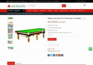 Billiard Table UAE - Dubai Snooker Club - Dubai Snooker Club is the ideal place where you can buy quality Billiard Table in UAE at affordable prices. We offer ping pong tables in various colours such as Gold / Silver / Mahogany and Black. The table's frames are made of Good Timber and Hand-Picked Exotic Hardwood. The table's Cushion Finishing s of laminated Cushion that Protects From Scratches and Burns Marks