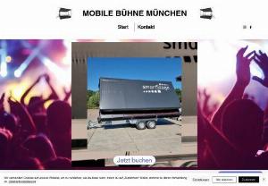 Mobile stage Munich - Mobile Trailer Stage Rental of light and sound equipment.