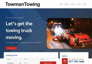 Towman Towing - Since we started providing our towing services, we have focused on providing quality services at reasonable prices. Customer relationships are the foundation of Towman towing; we believe in working together. Our fleet of over 160 tow trucks has you covered in any situation, regardless of the time or weather.

Towman towing provides 24/7 emergency towing services to the Quinte West, Trenton, Brighton, Colborne, Belleville, Milltown, Rossmore, Castleton, Marmora and other Ontario Region.
