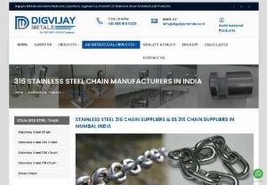 Stainless Steel 316 Chain in India - We are manufacturers, suppliers and exporters of stainless steel 316 chain, ss 316 chain, steel 316 link chain, stainless steel 316 silver chain in Mumbai, India.