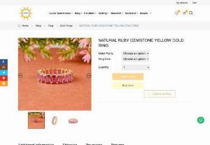 Buy Natural Ruby Gemstone Yellow Gold Ring | Sunburst Mart - For Sale In Wyoming, United States - Natural And Beautiful Ruby Ring Designs Are For Sale Here.| 14k Natural Yellow Gold Ruby Gemstone Ring...