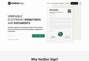 Best ESign Solution | VeriDoc Sign - ESignature tools make your life easy, more productive, and affordable. The only concern can be the validity. While signatures can be photoshopped, you can always check twice. So the next time you get an electronically signed document, make sure you take a minute and scan it with VeriDoc Sign.