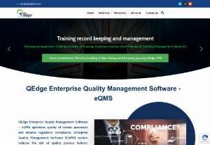 Enterprise Quality Management System (EQMS) - Edge QMS for Enterprise Quality Management Software (EQMS) system helps to automate quality processes, CAPA Management, Audit Management, Risk management, Deviations, Change Control, Training Management System, Document Management System