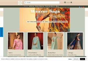 Weaver Saga - Latest Designer handloom ethnic wear, sarees and dress materials. Shop Our Selection Now. Silk, linen, cotton.... fabrics for all your occasions. Banarasi, paithani, Patola, Kanjivaram, saree....