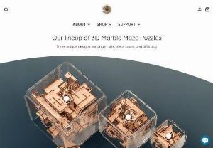 Intrism - Makers of unique 3D puzzles that transform into playable marble mazes after assembly.