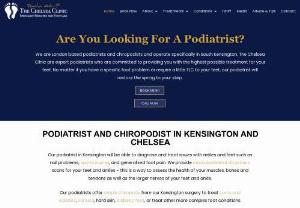 The Chelsea Clinic Chiropodists Podiatrists - We are a very friendly and local bunch of chiropodists and podiatrists offering tailored treatments to help our clients with regards to your ankle and foot care needs. MSK Ultrasound, Gait analysis, customised orthoses, nail surgery, verruca treatments to name a few of the services we provide.