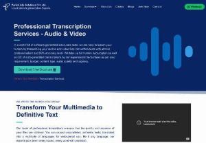 Get Best Transcription Service In India | Online Transcription Services - Get Best transcription Service in india and Convert your digital data into texts with utmost professionalism and 99% accuracy. With fast turnaround times. Contact us to know more!!
In a world full of software-generated inaccurate texts, we are here to lessen your burden by transcribing your audios and video files into written texts with utmost professionalism and 99% accuracy level. We take up full human transcription as well as QC of auto-generated transcriptions by our experienced...