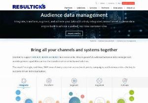 Customer Data Platform | Audience Data Management Platform | Resulticks - A powerful Customer Data Management Platform by Resulticks enables to leverage 360 degree view of every customer in real time across all digital platform for better user segmentation. Visit us now for your CDP needs!
