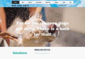 Mobile Dog Bath - Mobile Dog Bath Co provides mobile dog grooming services to the Houston Texas area including Missouri City, Pearland, Katy, Cypress and The Woodlands. With over 10 years of experience, we offer a wide range of dog grooming services. Baths, haircuts, nail trims, teeth brushing all in the convenience of your driveway.