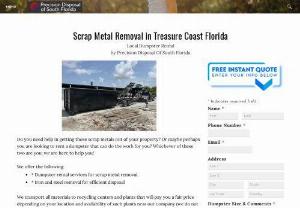 scrap dumpster rental - For more information on our dumpster rental service for scrap metal removal; contact us today through our hotline!