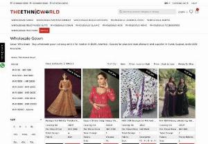 Gown Wholesale: Gown catalog & Gown Dress supplier Surat market - Buy wholesale gown catalog online for market in Delhi, Surat, Mumbai and all India. We wholesale gown for party wear, wedding, bridal and special occasion.