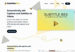 Add captions and subtitles to video online - Use SubtitleBee to automatically add captions and subtitles to your videos online in minutes to share them on social media and more