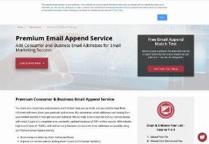 Business Email Append Services - Reach More Customers with our Email Appending services. Email is a great way to stay in touch with your customers and prospects, and let them know what's new with your products and services. It's possible that some of your contact records do not include email addresses or they become stale and outdated after a while.