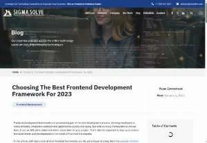 Screenshot of Choosing the Best Frontend Development Framework for 2023