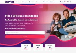 Fixed Wireless internet - Welcome to Swoop Broadband. The home of fast Fixed Wireless internet and nbn�. Check out our home and business Fixed Wireless plans, now with no lock-in contracts!