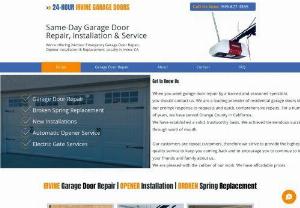Irvine Garage Doors - 24-Hour Garage Door Repair and Installation Services locally in Irvine, CA