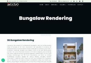 3D Bungalow Rendering & Elevation Design In India | 3d Curio - We provide whole answer for 3d bungalow rendering and front view elevation for customer. We are expertise in 3d elevation design for bungalow